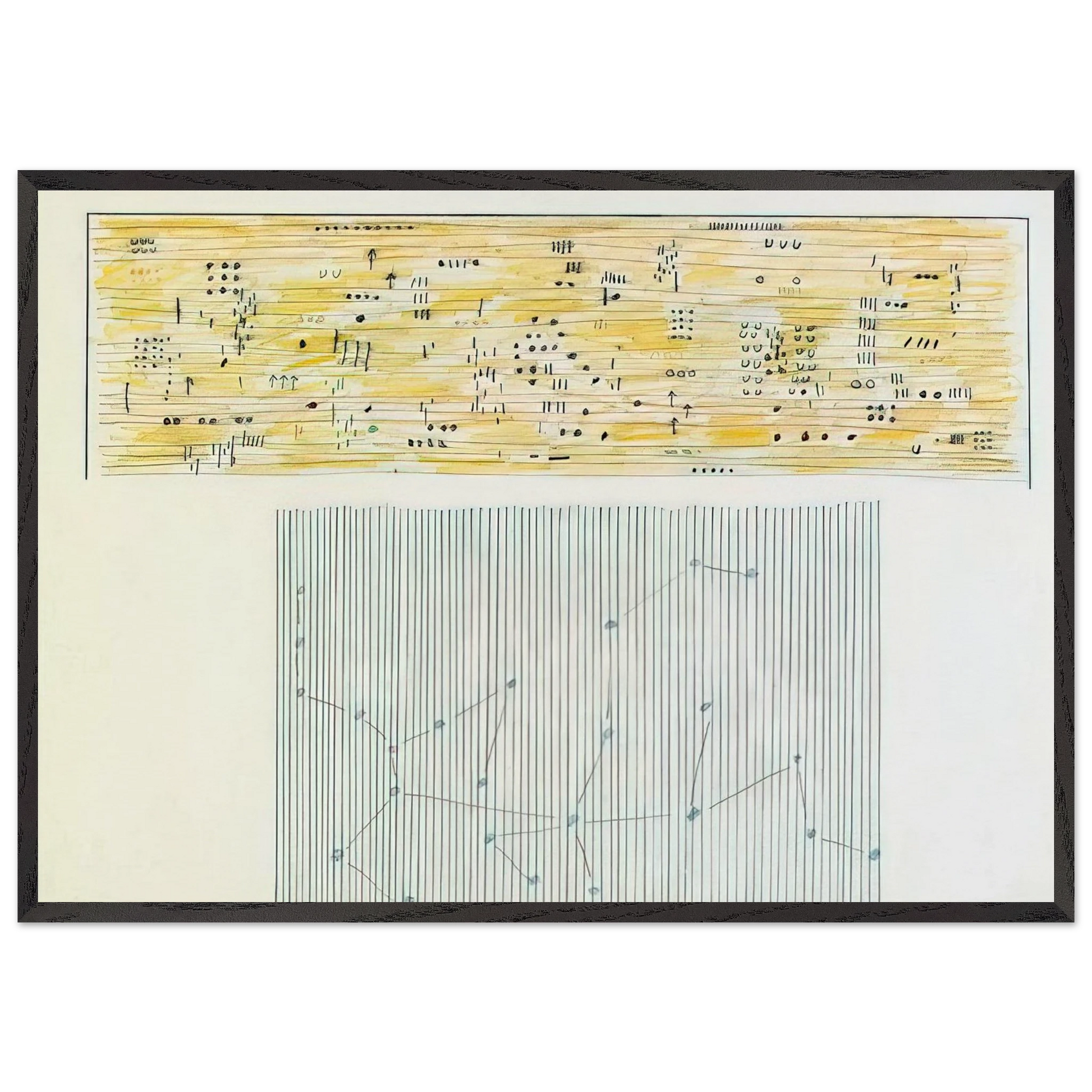 Islam - 1981 - Gene Davis Framed Art Print – Black Wooden Frame - Default Title - -Framed Art Print