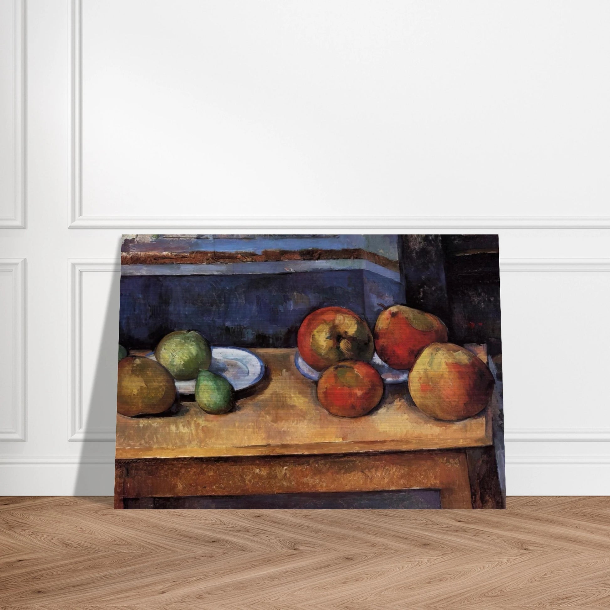 Still Life Apples and Pears - Paul Cézanne Brushed Aluminum Print - 70x100 cm / 28x40 inches | Paul Cézanne Aluminum Print | Paul Cézanne Prints