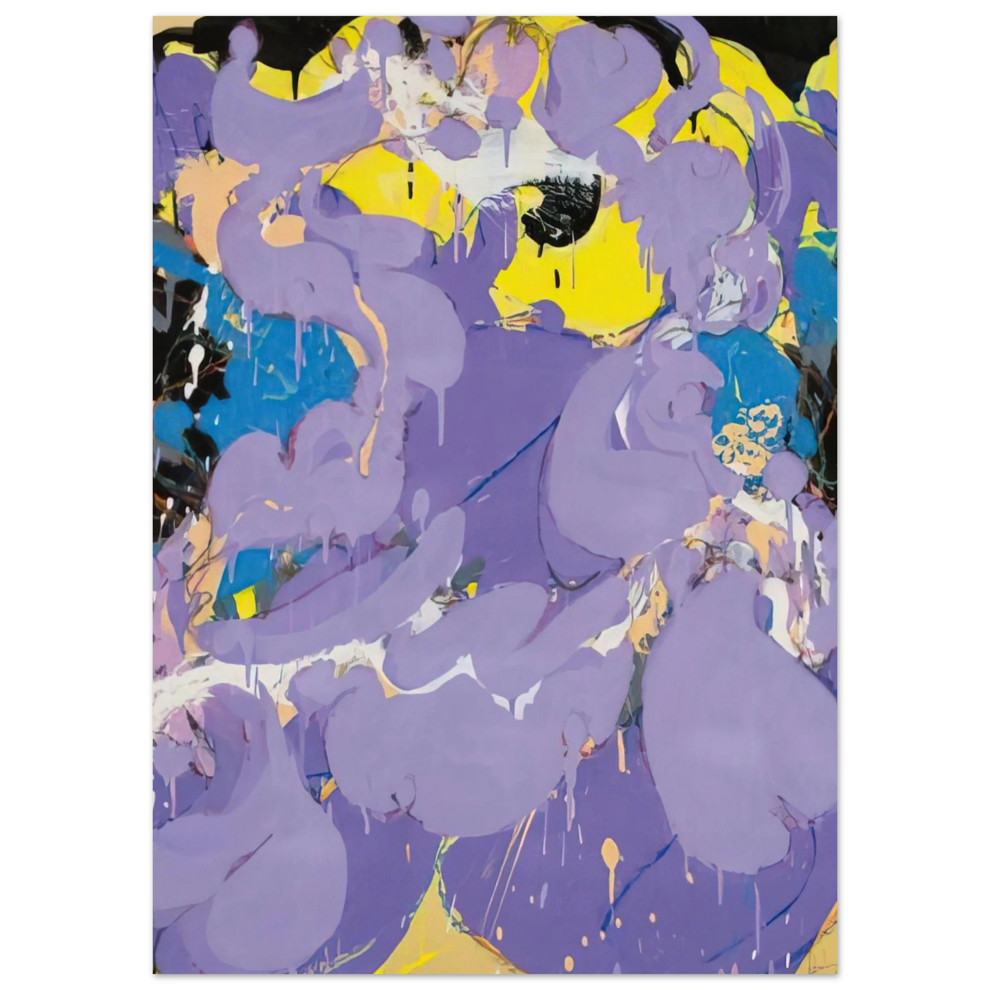 Helen Frankenthaler - Untitled - 1978 Wall art - 45x60 cm / 18x24 inches - Premium Wooden Framed Poster With Fine Art Paper - Black frame