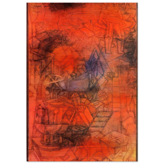 GROYNES 1925 - Paul Klee Brushed Aluminum Print - 70x100 cm / 28x40 inches | Paul Klee Aluminum Print | Paul Klee Prints