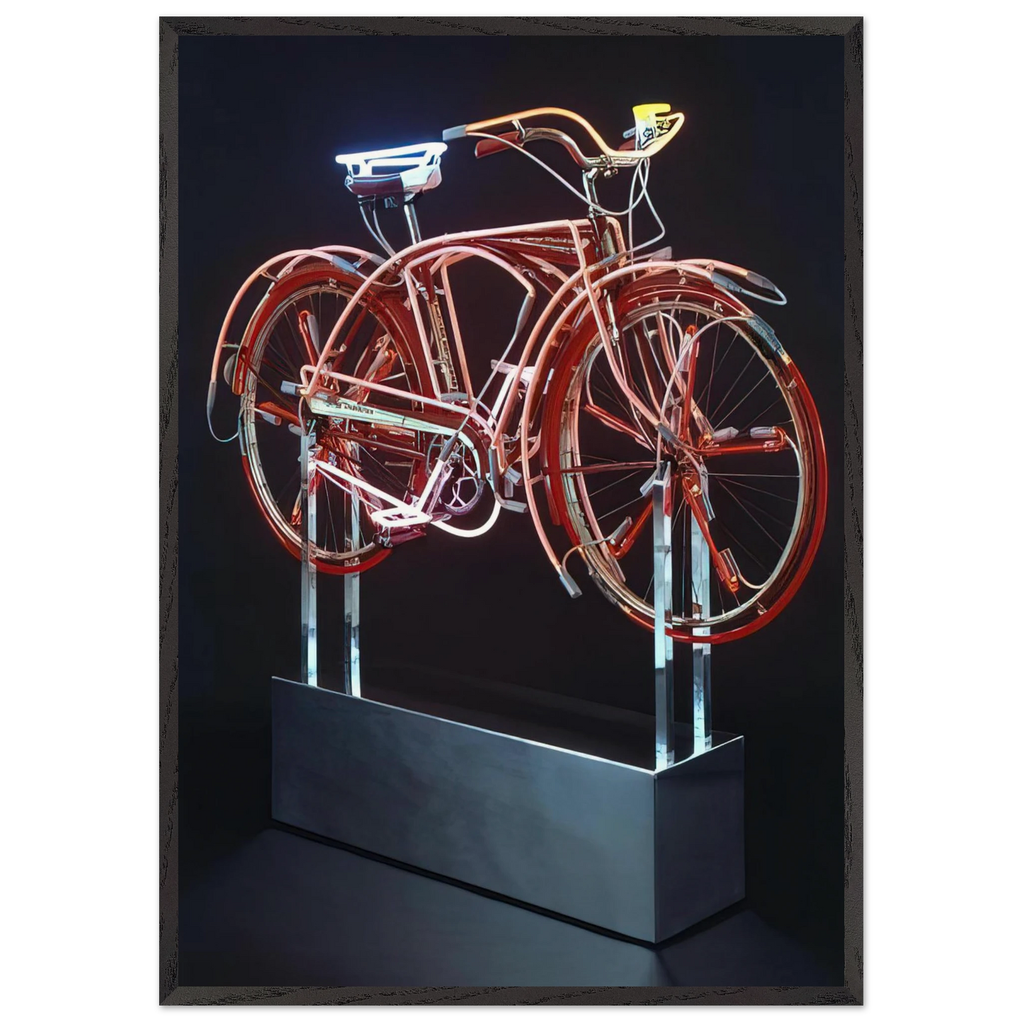 BICYCLOID IX 1994 - Robert Rauschenberg Framed Art Print – Black Wooden Frame - Default Title - -Framed Art Print