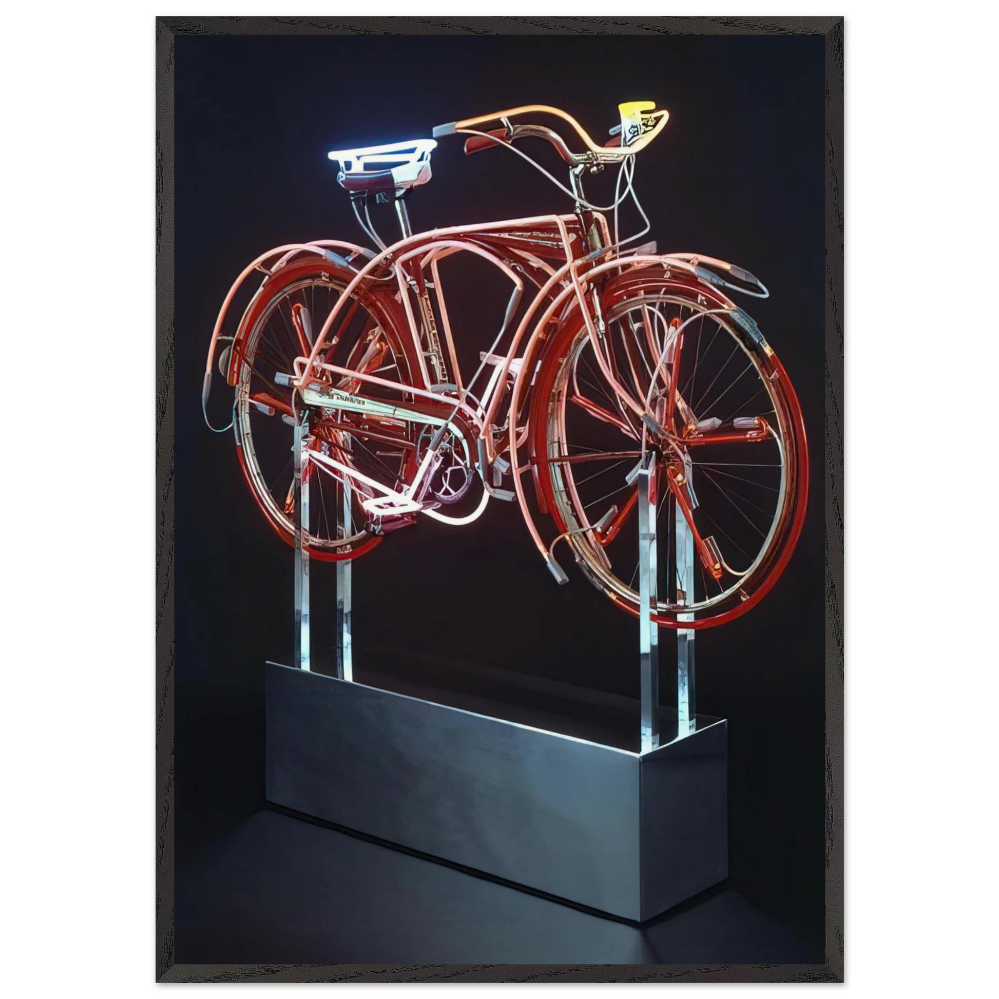 BICYCLOID IX 1994 - Robert Rauschenberg Framed Art Print – Black Wooden Frame - Default Title - -Framed Art Print