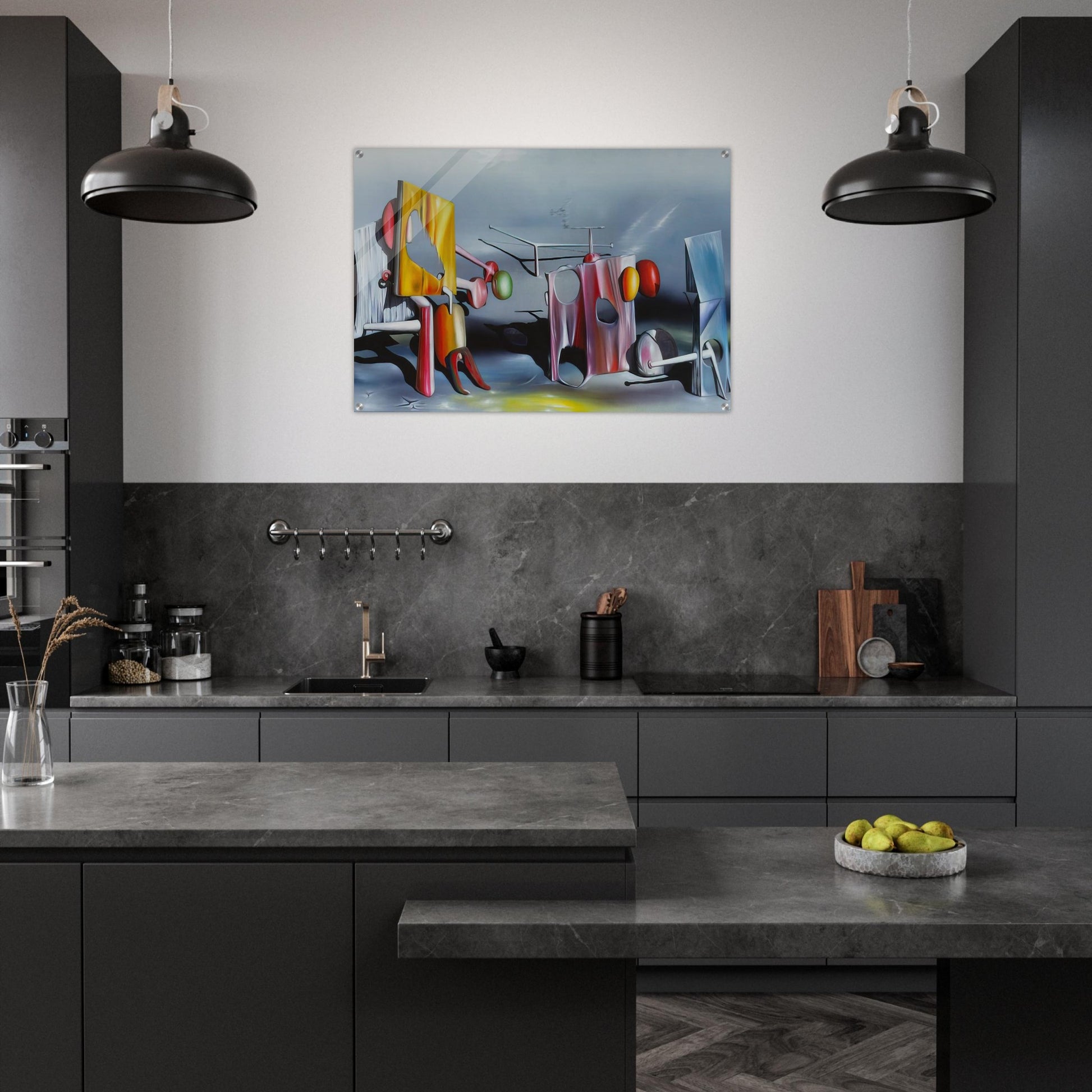 Reply to Red - Yves Tanguy Acrylic Print - 70x100 cm / 28x40″ inches | Yves Tanguy Wall Art | Yves Tanguy Prints