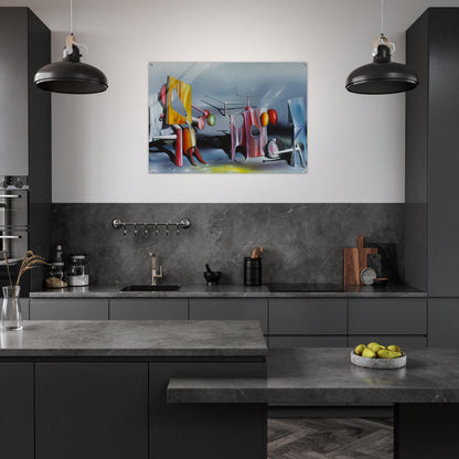 Reply to Red - Yves Tanguy Acrylic Print - 70x100 cm / 28x40″ inches | Yves Tanguy Wall Art | Yves Tanguy Prints