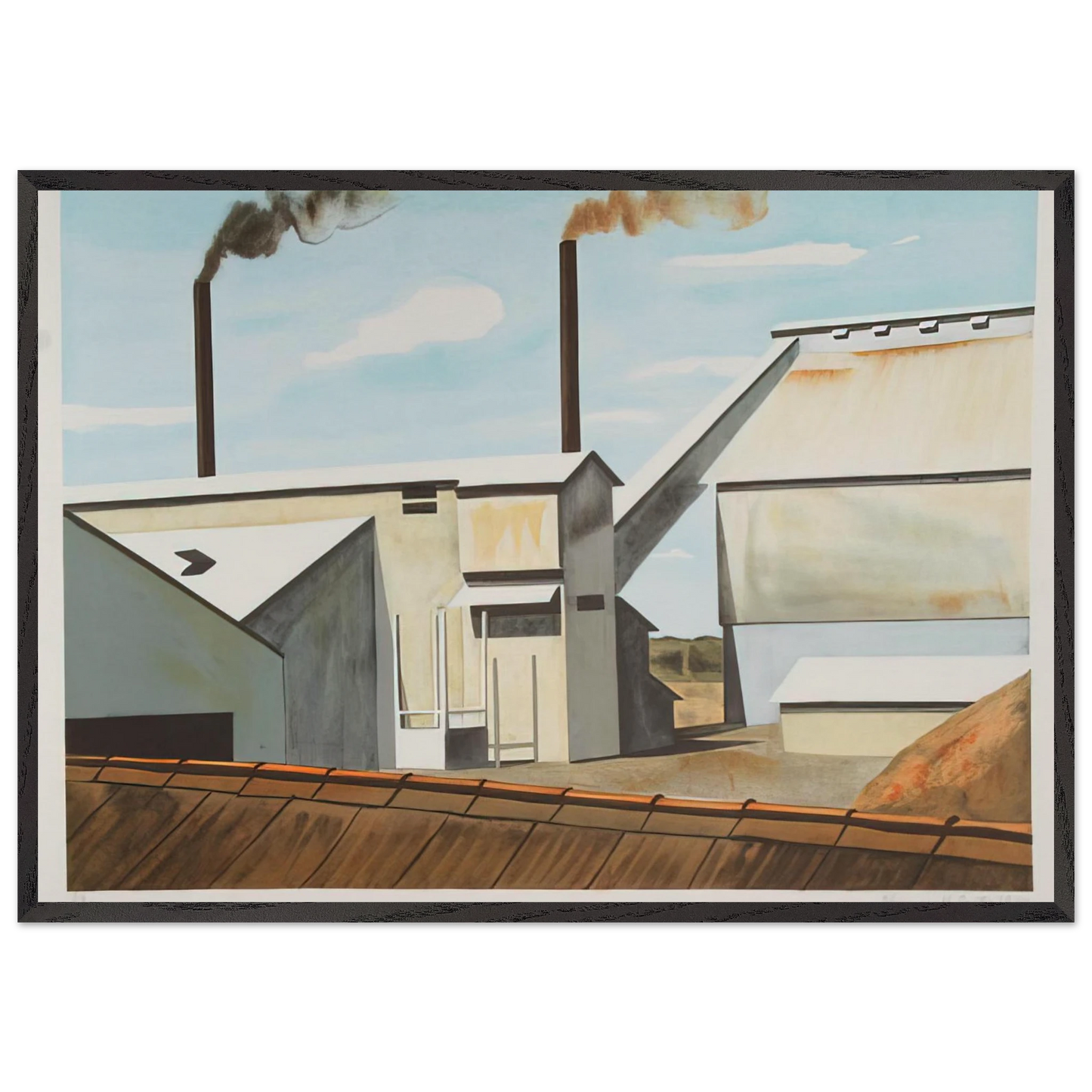 Factory - 1980 - Clarence Holbrook Carter Framed Art Print – Black Wooden Frame - Default Title - -Framed Art Print