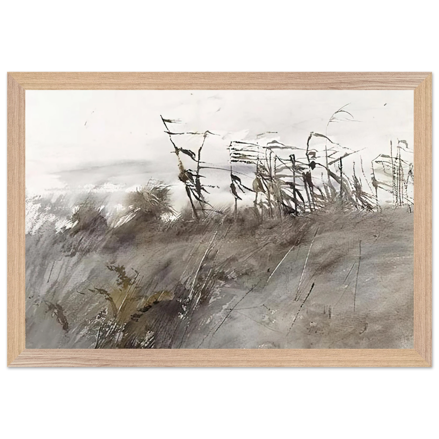 Andrew Wyeth - NOVEMBER FIRST 1950 Wall Art - 60x80 cm / 24x32 inches - Premium Wooden Framed Poster With Fine Art Paper - Black frame
