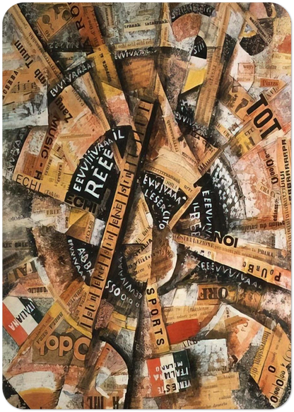 INTERVENTIONIST DEMONSTRATION PATRIOTIC HOLIDAY FREEWORD PAINTING 1914 1914 By Carlo Carra Pack of 10 Post Cards | Carlo Carra Post Cards | A6 (10.5 x 14.8 cm) - 4.1 x 5.8 inches