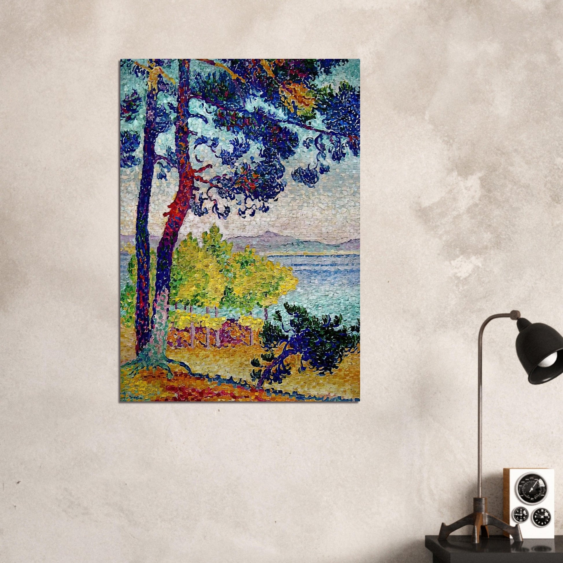 Afternoon at Pardigon, Var - Henri-Edmond Cross Brushed Aluminum Print - 70x100 cm / 28x40 inches | Henri-Edmond Cross Aluminum Print | Henri-Edmond Cross Prints