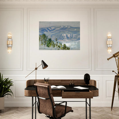 Looking towards Mount Adams from Mount Hood - Childe Hassam Brushed Aluminum Print - 70x100 cm / 28x40 inches | Childe Hassam Aluminum Print | Childe Hassam Prints