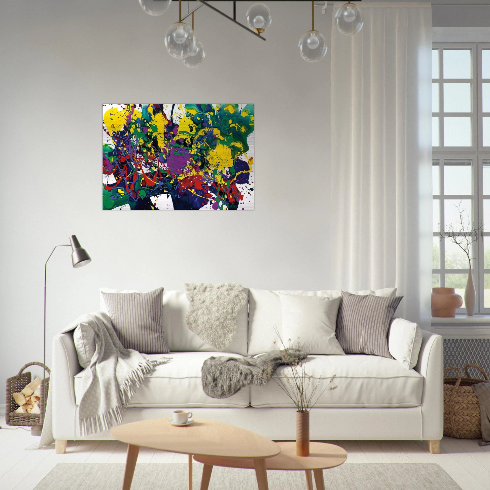 Untitled  SFP94-107 SFF1751  - Sam Francis Brushed Aluminum Print - 70x100 cm / 28x40 inches | Sam Francis Aluminum Print | Sam Francis Prints