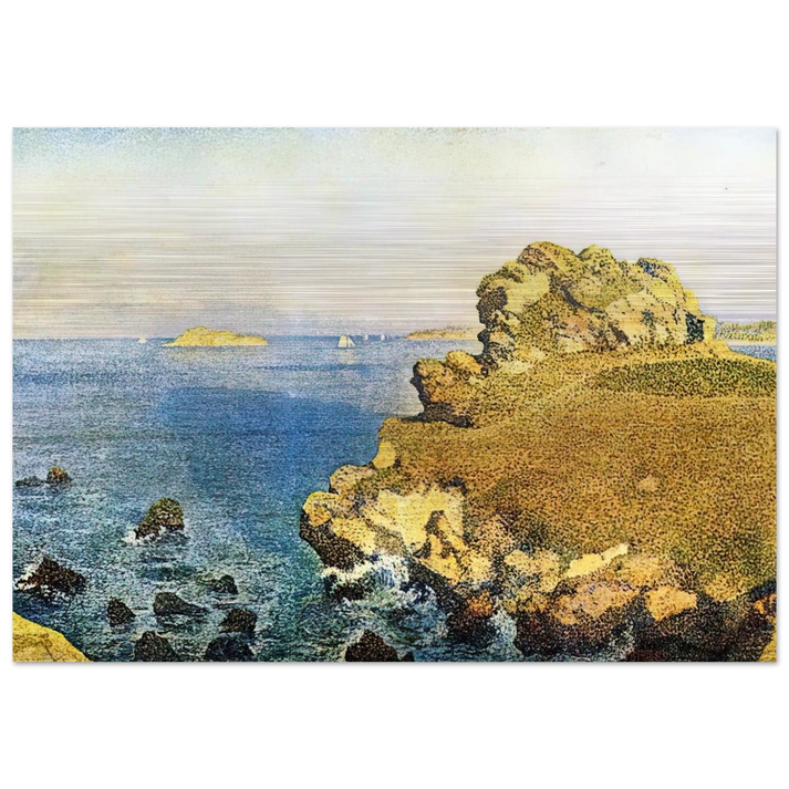 THE POINTE DE PER KIRIDEC AT ROSCOFF - Theo van Rysselberghe Brushed Aluminum Print - 70x100 cm / 28x40 inches | Theo van Rysselberghe Aluminum Print | Theo van Rysselberghe Prints