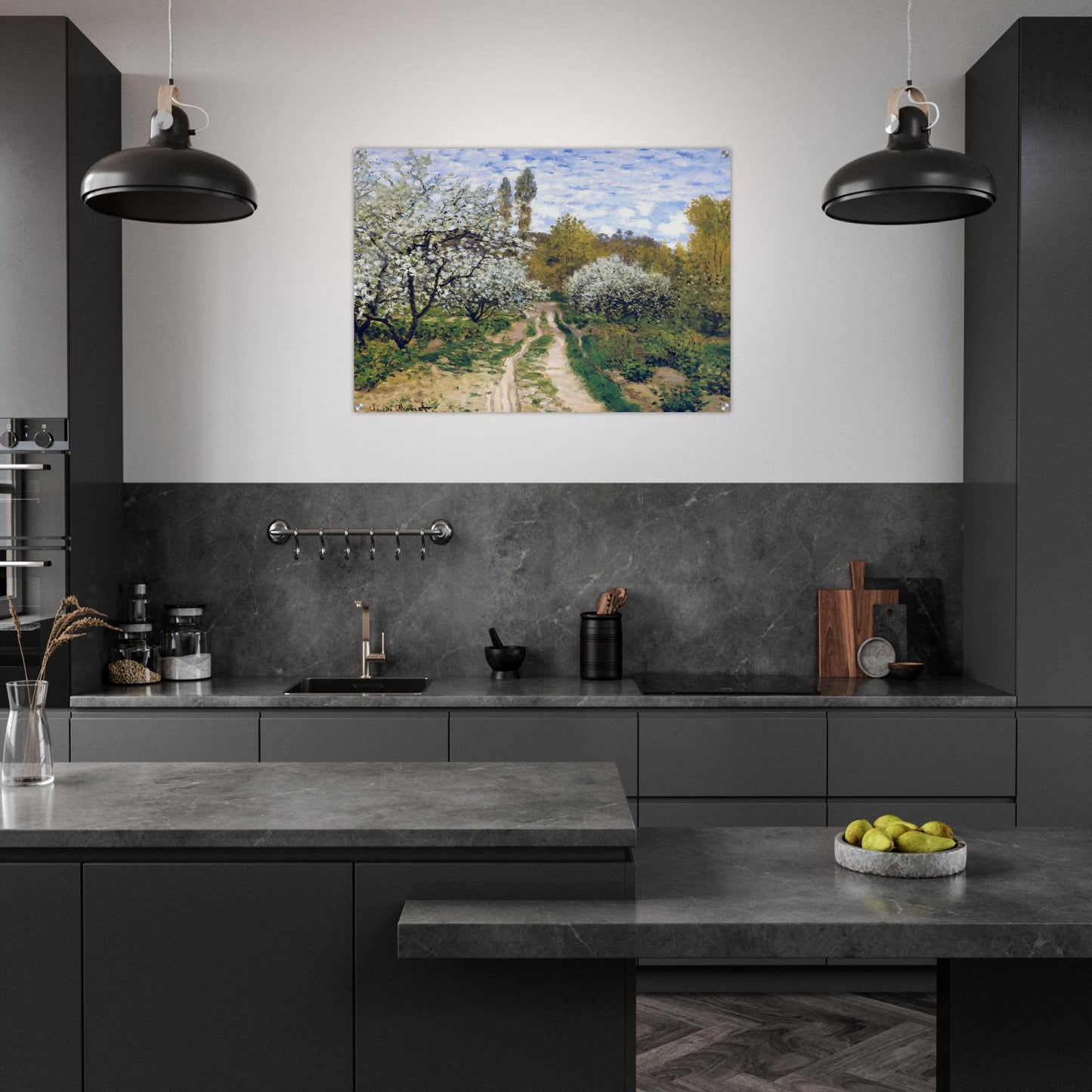 Trees in Bloom - claude monet Acrylic Print - 70x100 cm / 28x40″ inches | claude monet Wall Art | claude monet Prints