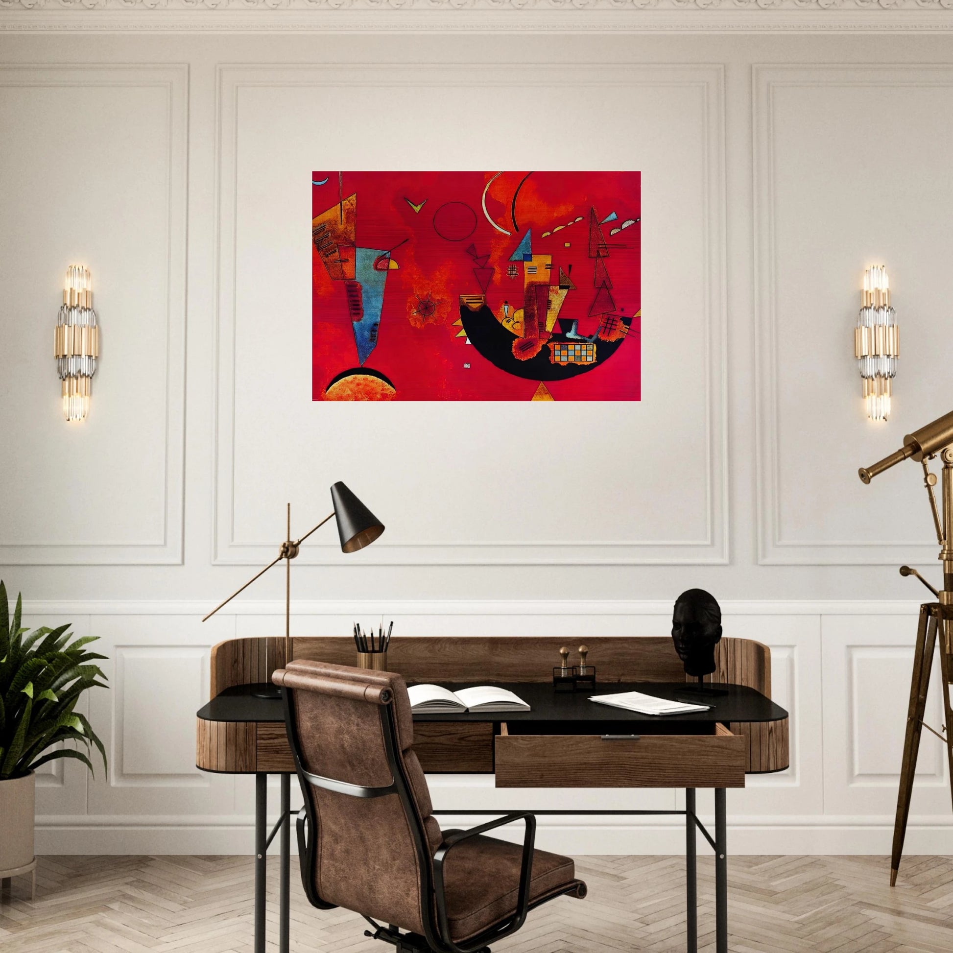 MIT UND GEGEN 1929 - Wassily Kandinsky Brushed Aluminum Print - 70x100 cm / 28x40 inches | Wassily Kandinsky Aluminum Print | Wassily Kandinsky Prints