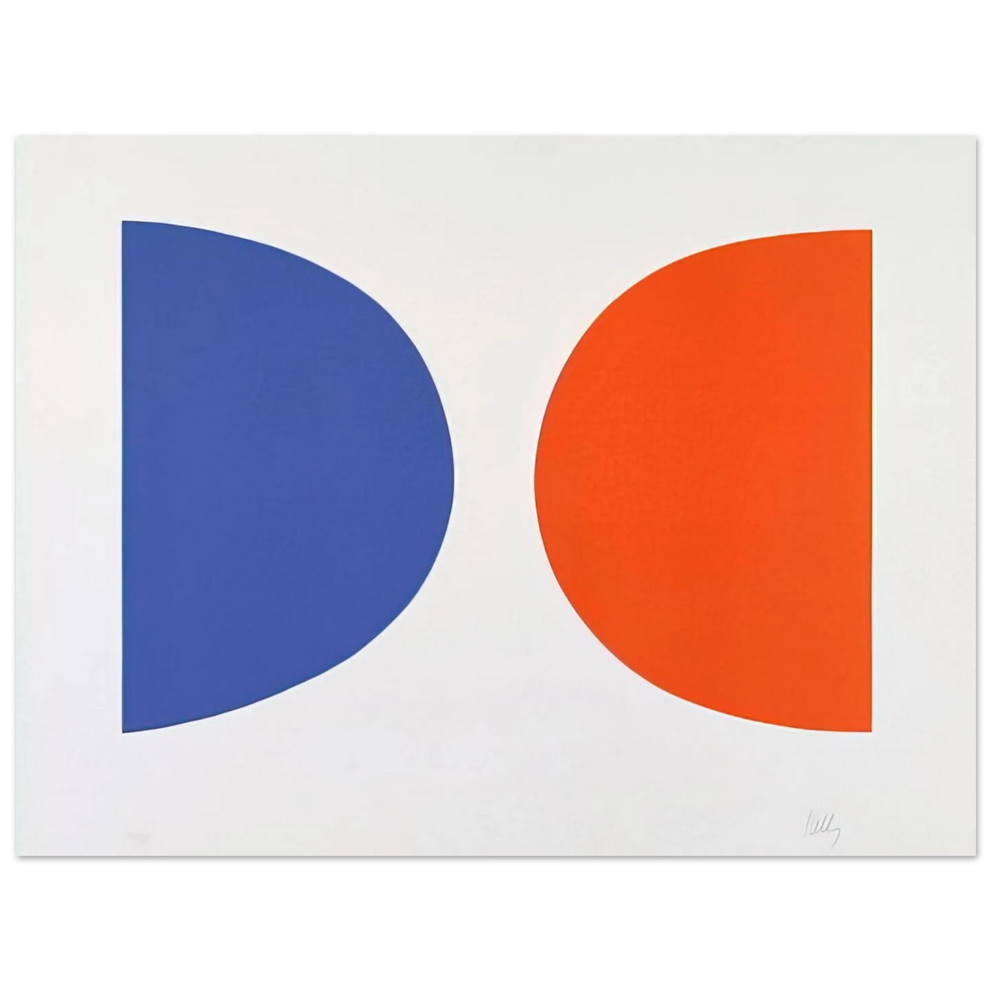 Ellsworth Kelly - Blue and Orange from Suite of Twenty-Seven Color Lithographs Fine Art Poster - Default Title