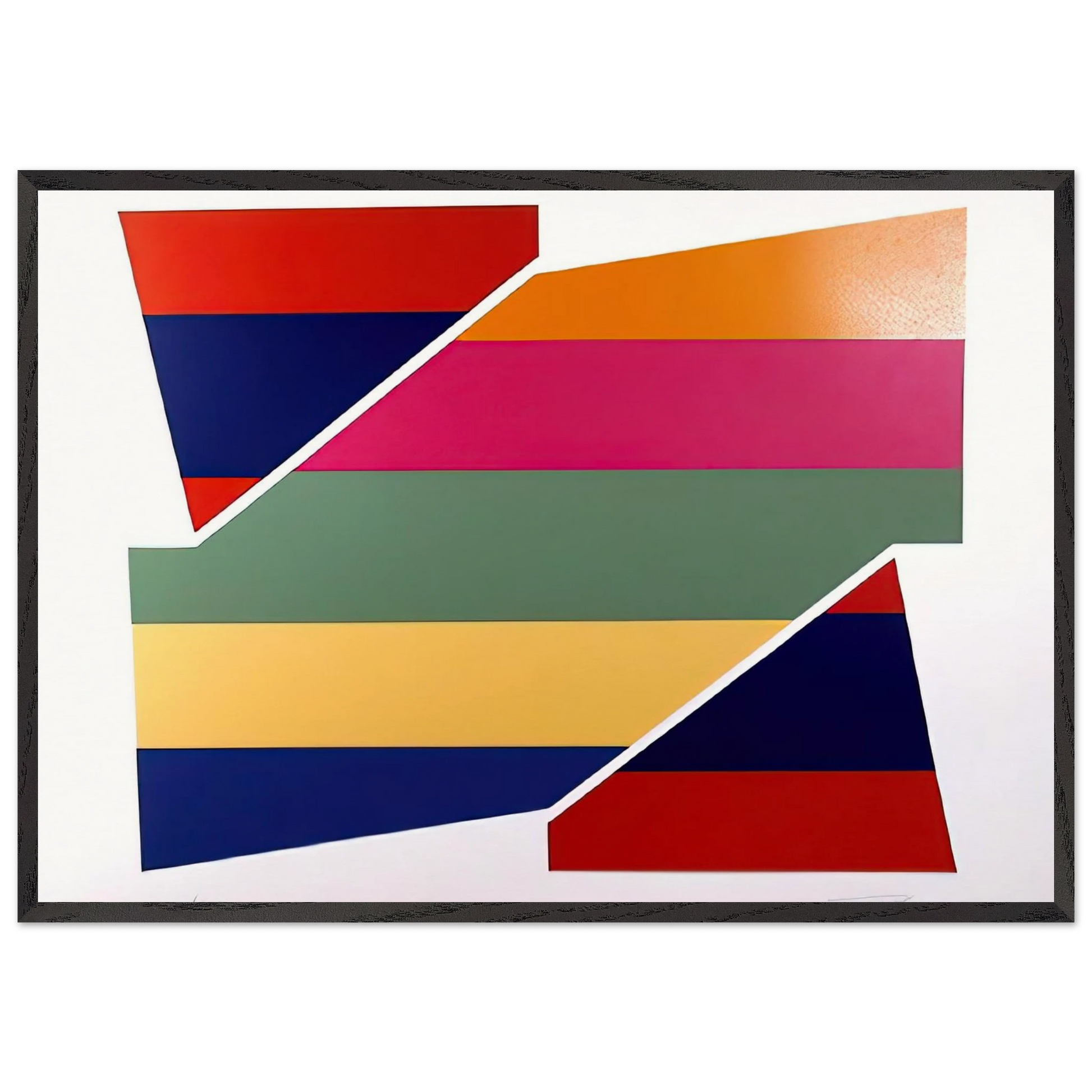 Rotation I - 1980 - Larry Zox Framed Art Print – Black Wooden Frame - Default Title - -Framed Art Print