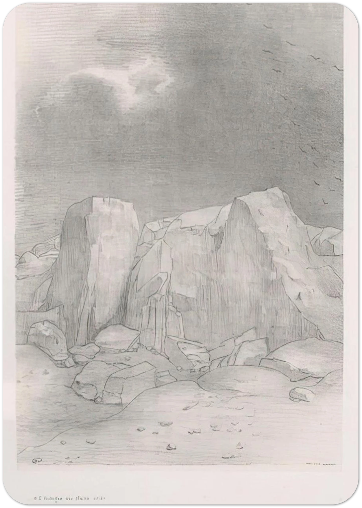 AND HE DISCERNS AN ARID KNOLL COVERED PLAIN PLATE 7 1896 By Odilon Redon Pack of 10 Post Cards | Odilon Redon Post Cards | A6 (10.5 x 14.8 cm) - 4.1 x 5.8 inches
