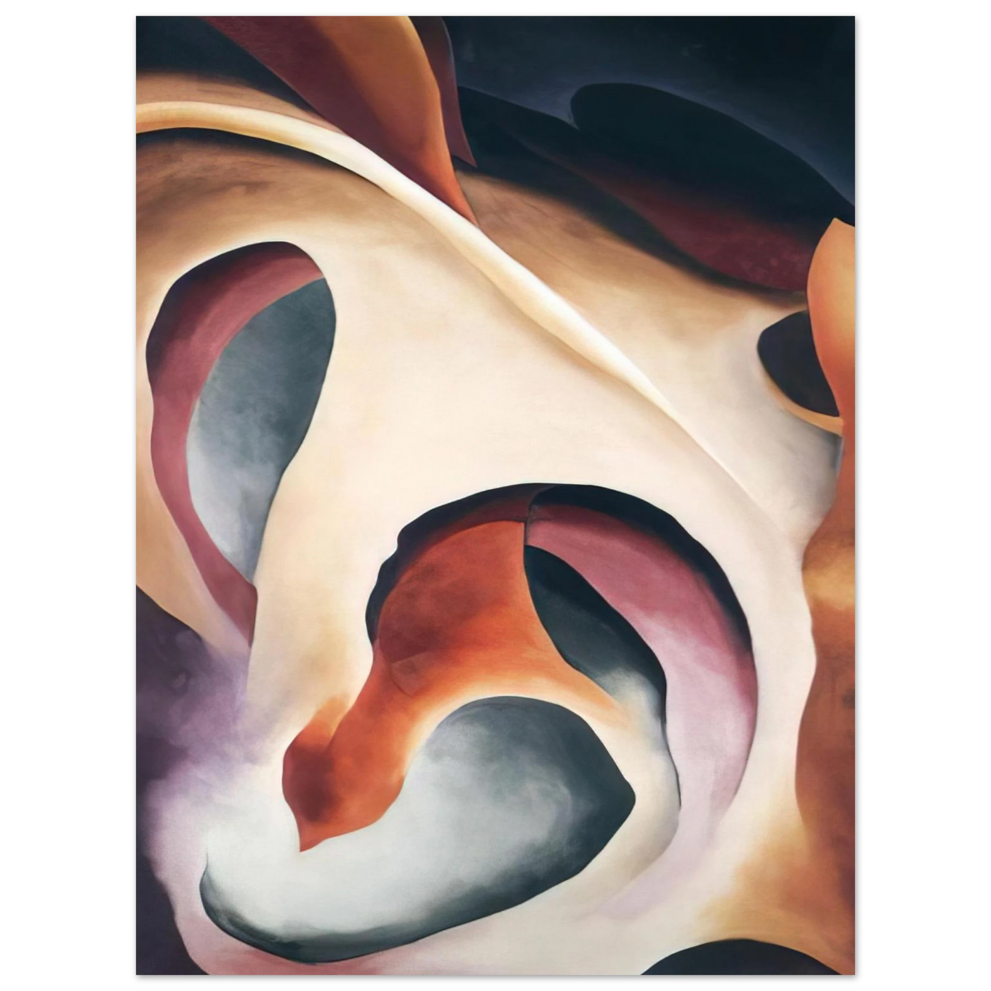 Georgia O'Keeffe - Leaf Motif 2 Fine Art Poster - 13x18 cm / 5x7 inches