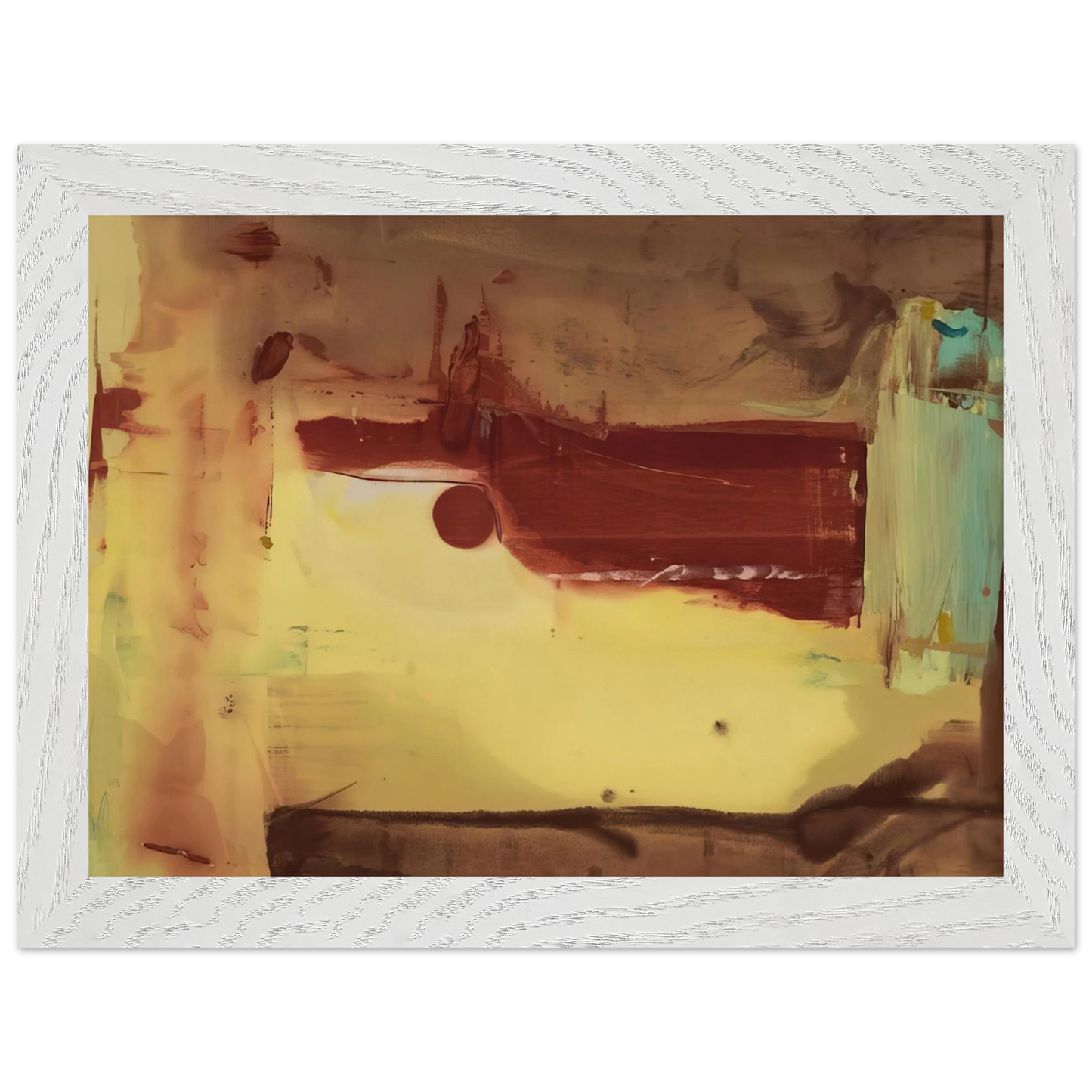Helen Frankenthaler - Desert Pass - 1976 Wall art - 60x80 cm / 24x32 inches - Premium Wooden Framed Poster With Fine Art Paper - Wood frame