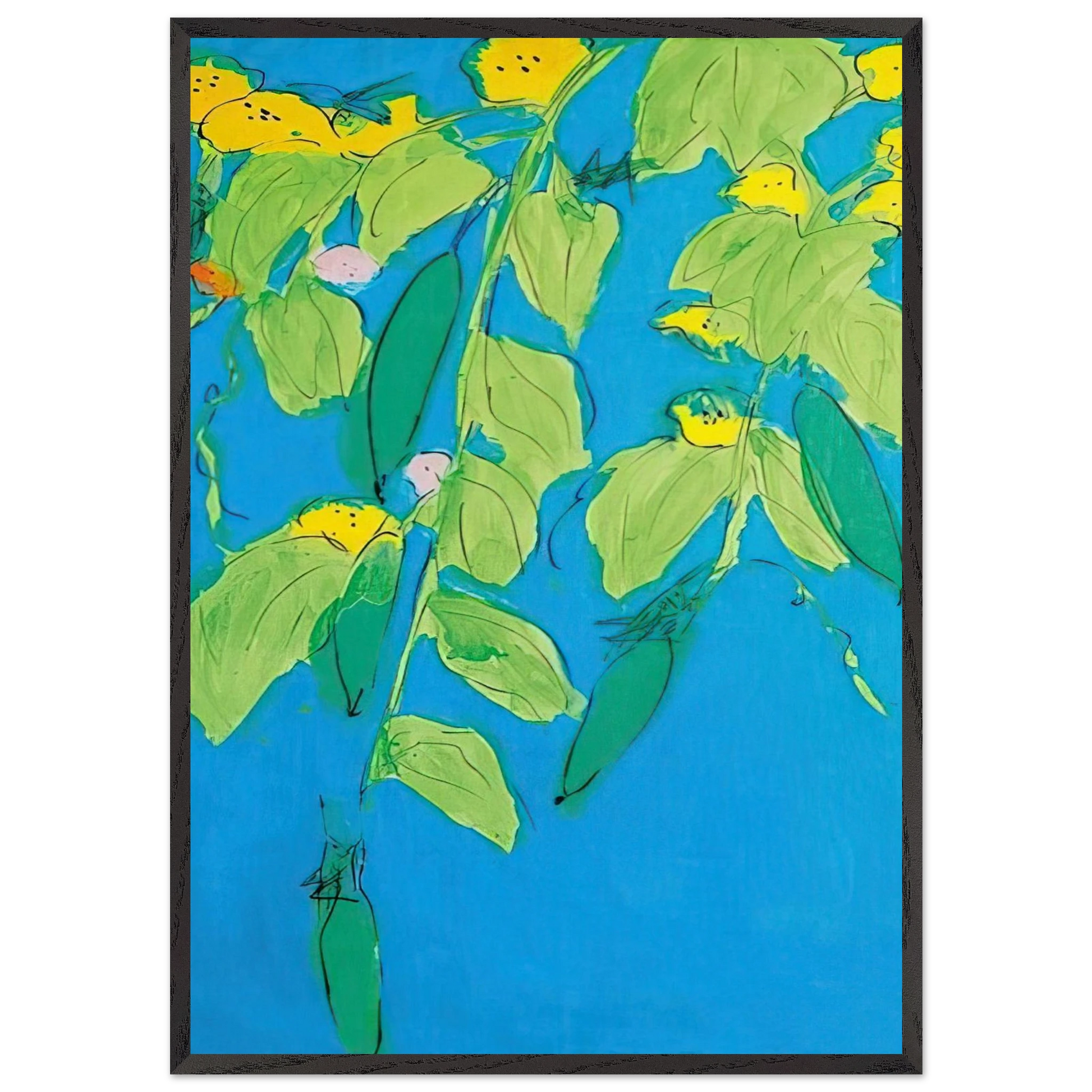 Summer Days - 2008 - Walasse Ting Framed Art Print – Black Wooden Frame - Default Title - -Framed Art Print