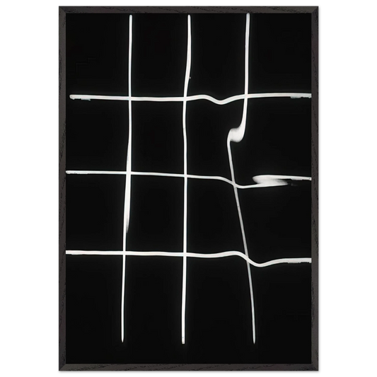 Reflections in water deformed by the spectator - 1964 - Francois Morellet Framed Art Print – Black Wooden Frame - Default Title - -Framed Art Print