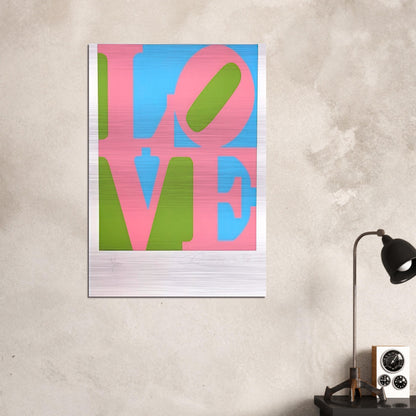 The Book of Love #11 - Robert Indiana Brushed Aluminum Print - 70x100 cm / 28x40 inches | Robert Indiana Aluminum Print | Robert Indiana Prints
