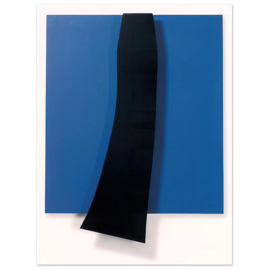 Ellsworth Kelly - Black over Blue Fine Art Poster - Default Title