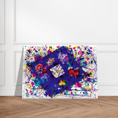 Untitled  SF 259  - Sam Francis Brushed Aluminum Print - 70x100 cm / 28x40 inches | Sam Francis Aluminum Print | Sam Francis Prints