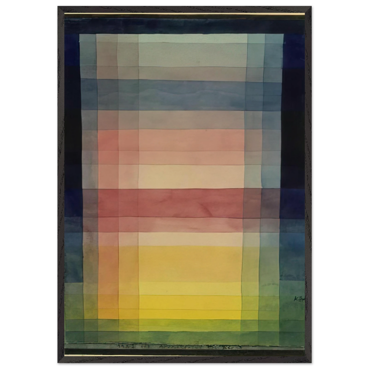 ARCHITECTURE OF THE PLAIN 1923 - Paul Klee Framed Art Print – Black Wooden Frame - Default Title - -Framed Art Print