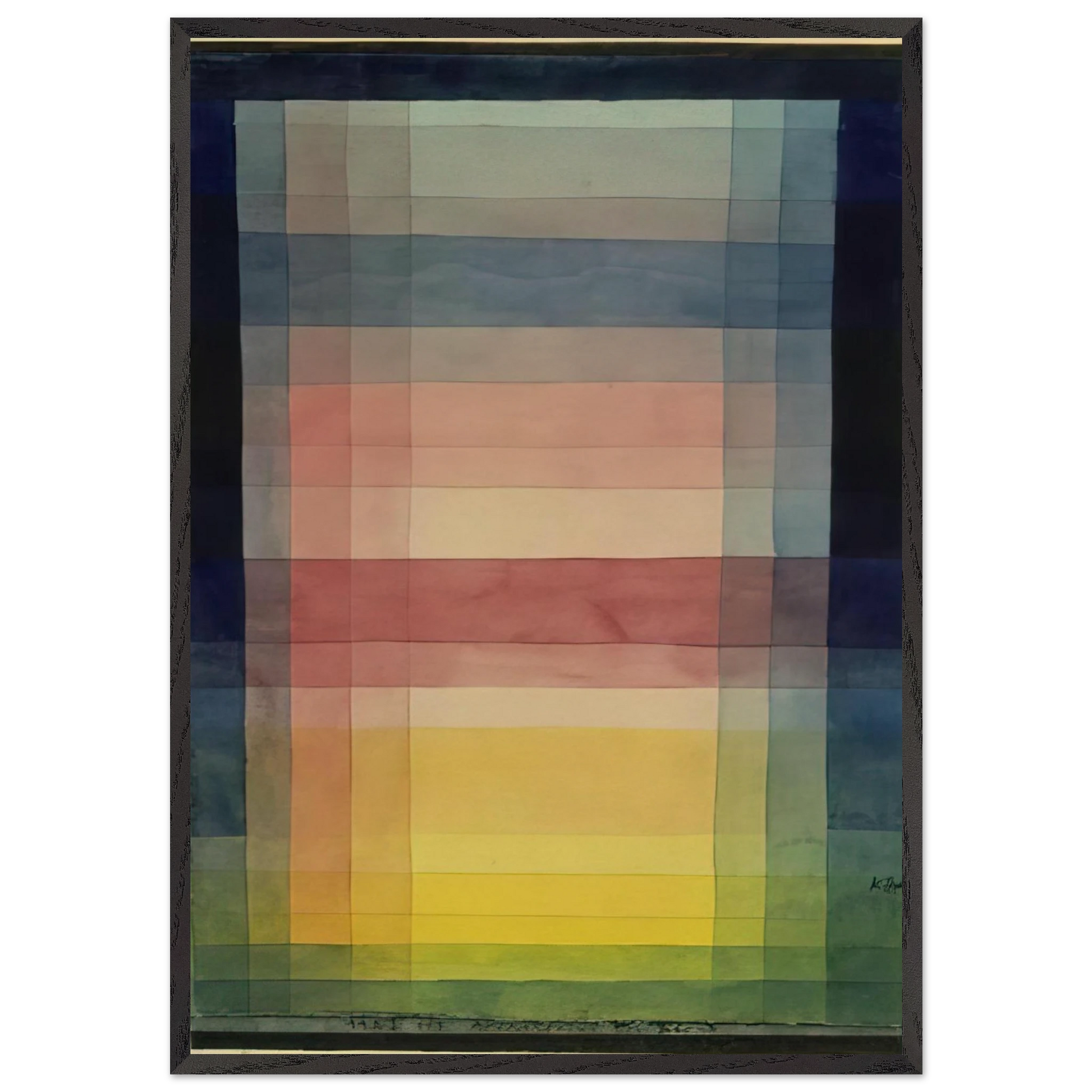 ARCHITECTURE OF THE PLAIN 1923 - Paul Klee Framed Art Print – Black Wooden Frame - Default Title - -Framed Art Print