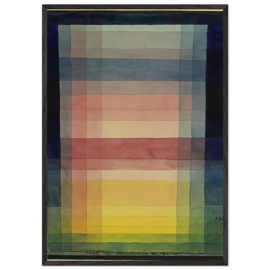ARCHITECTURE OF THE PLAIN 1923 - Paul Klee 70x100 cm / 28x40 inches Framed Art Print – Black Wooden Frame