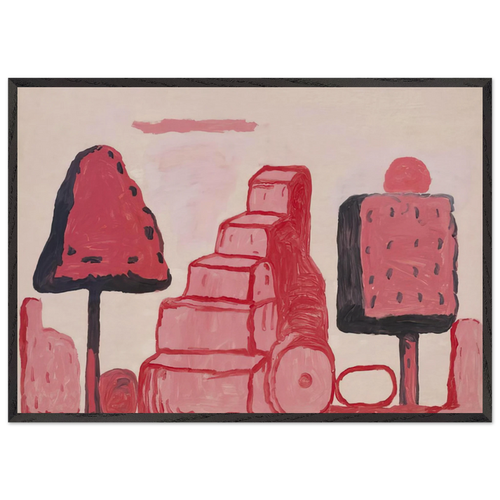 BOX TREE ROME - Philip Guston 70x100 cm / 28x40 inches Framed Art Print – Black Wooden Frame