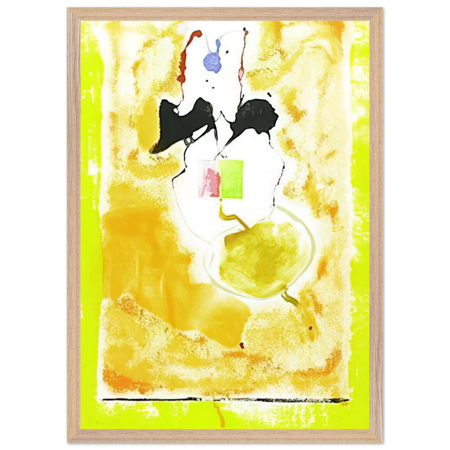 Helen Frankenthaler - Solar Imp - 2001 Wall art - A2 (42 x 59.4  cm) - Premium Wooden Framed Poster With Fine Art Paper - White frame