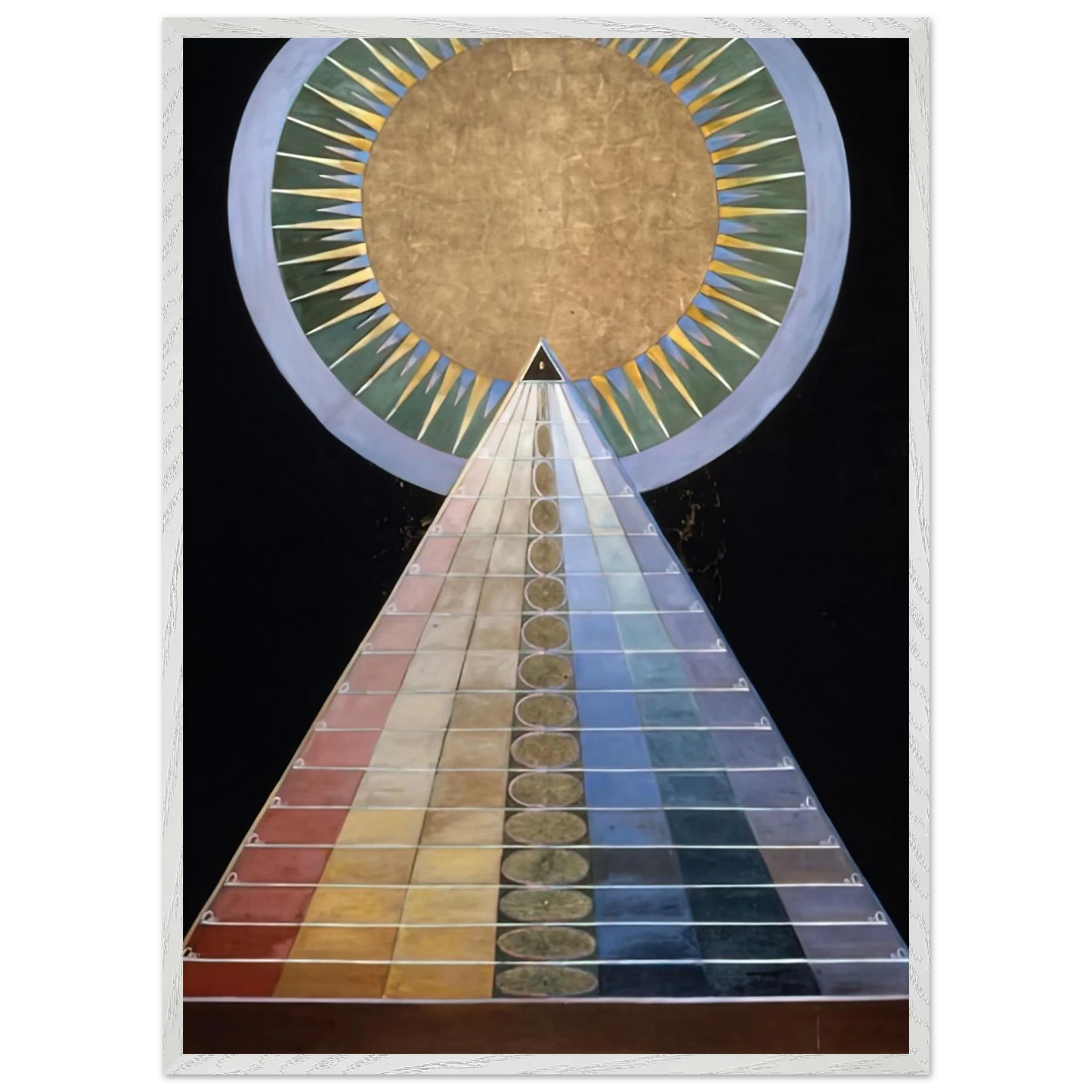 Hilma af Klint - ALTAR PAINTING 1915 Wall art - 15x20 cm / 6x8 Inches - Premium Wooden Framed Poster With Fine Art Paper - Wood frame