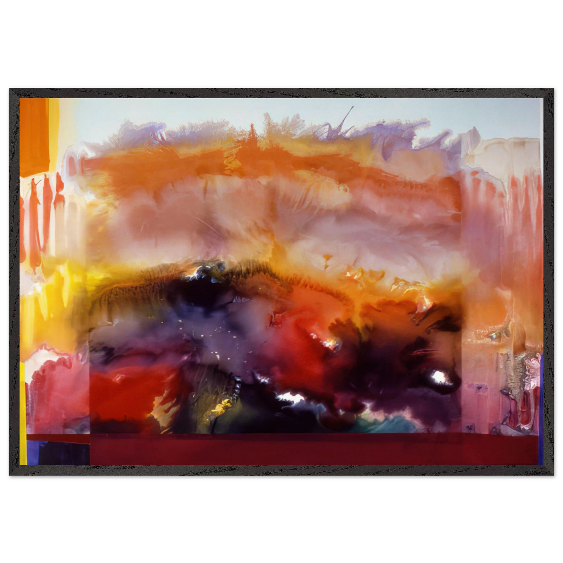 Butterfly Of Winter - 1985 - Ronnie Landfield Framed Art Print – Black Wooden Frame - Default Title - -Framed Art Print