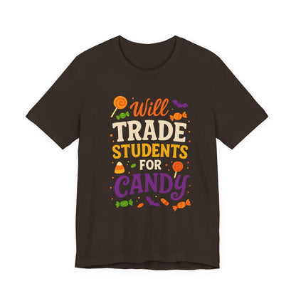 "Scambio Studenti Per Caramelle Insegnante Costume Halloween Carino Maglietta"