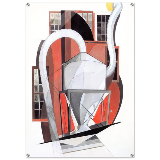 Machinery - 1920 - Charles Demuth Acrylic Print - 70x100 cm / 28x40″ inches | Charles Demuth Wall Art | Charles Demuth Prints