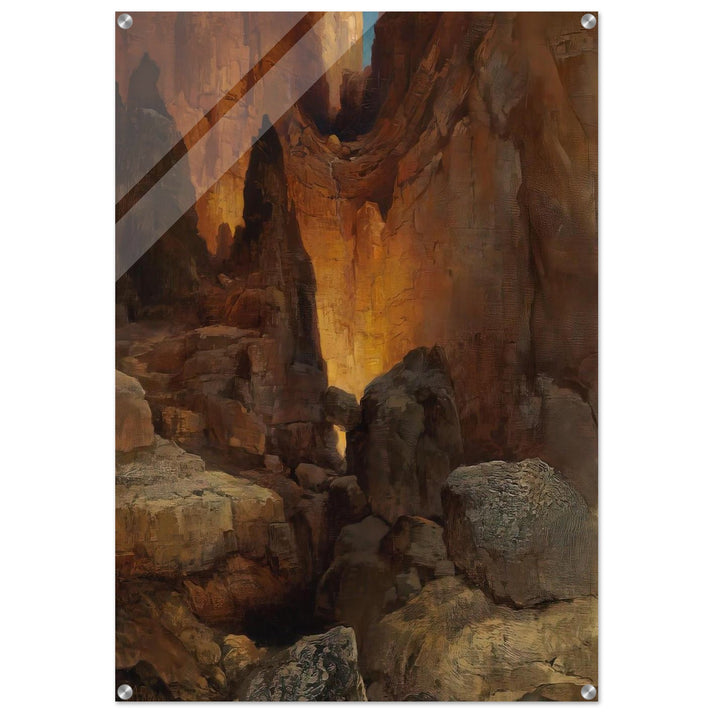 A Side Canyon Grand Canyon of Arizona - Thomas Moran Acrylic Print - 70x100 cm / 28x40″ inches | Thomas Moran Wall Art | Thomas Moran Prints