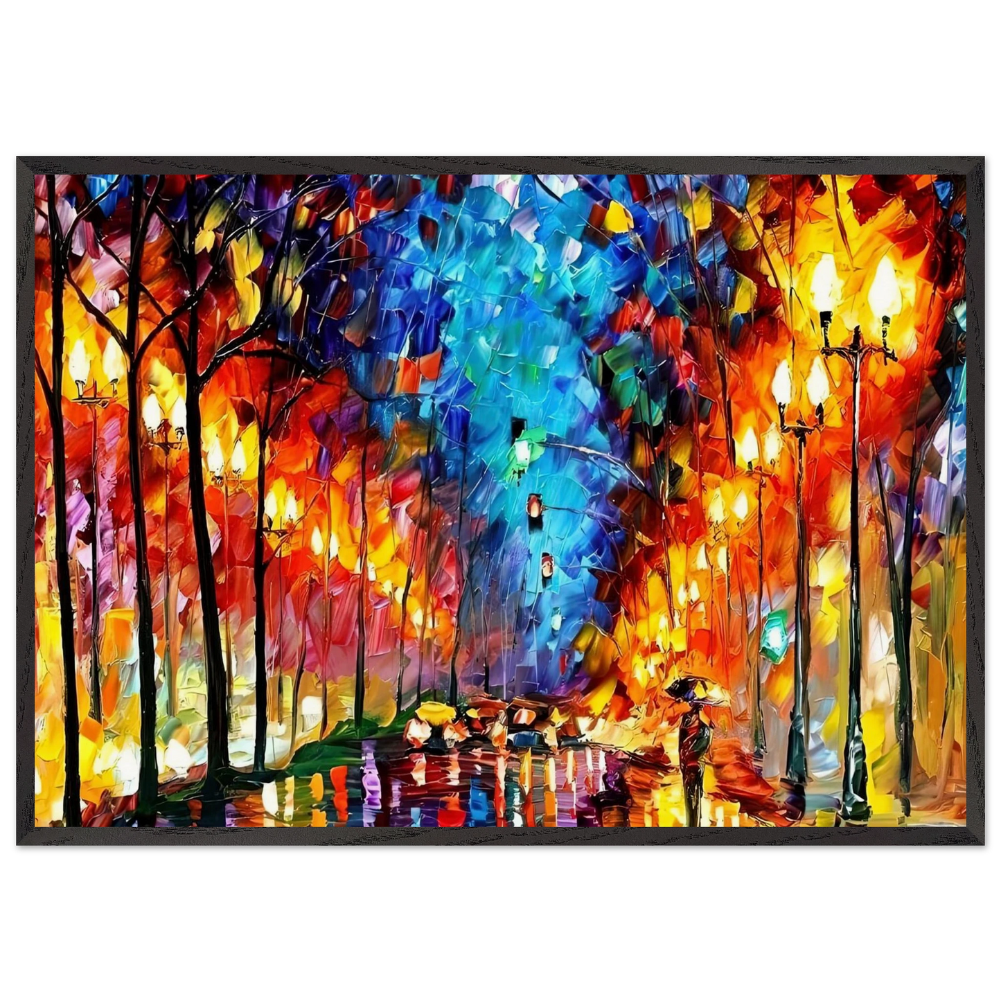 Leonid Afremov N25 - Leonid Afremov Framed Art Print – Black Wooden Frame - Default Title - -Framed Art Print
