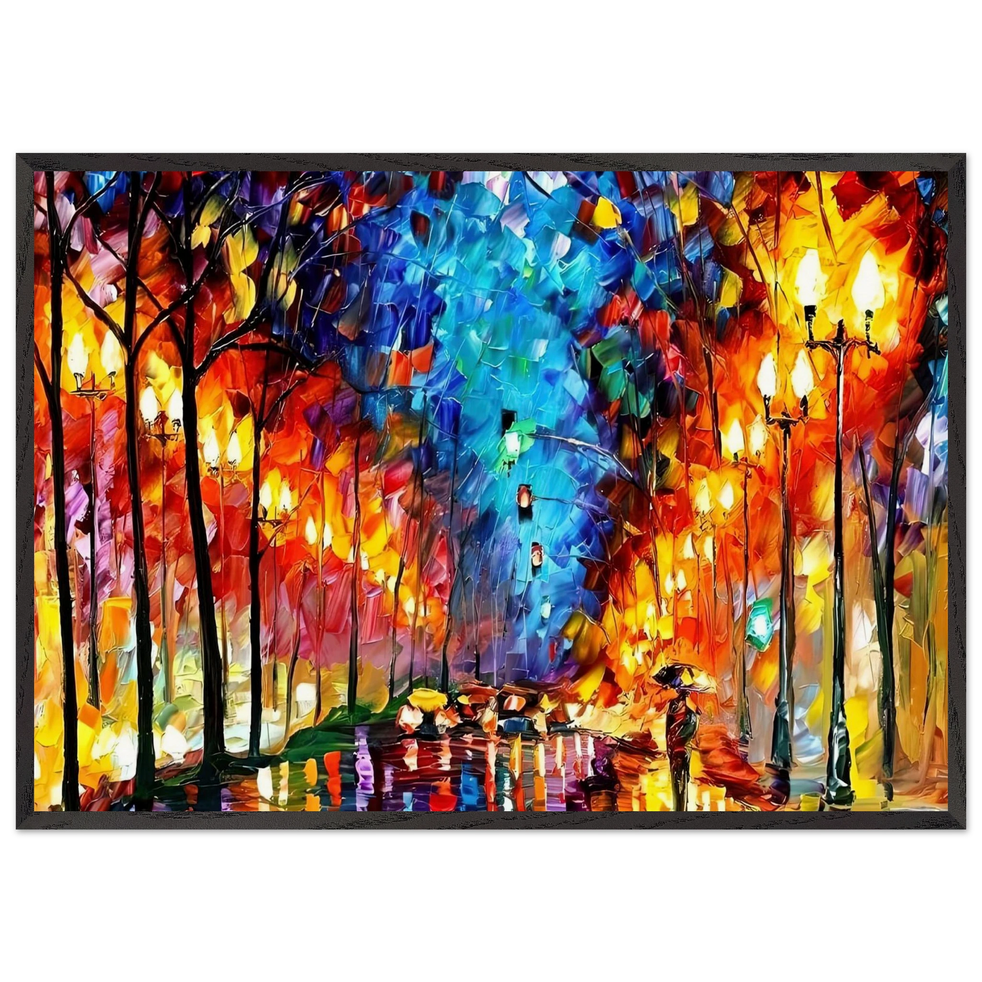 Leonid Afremov N25 - Leonid Afremov Framed Art Print – Black Wooden Frame - Default Title - -Framed Art Print
