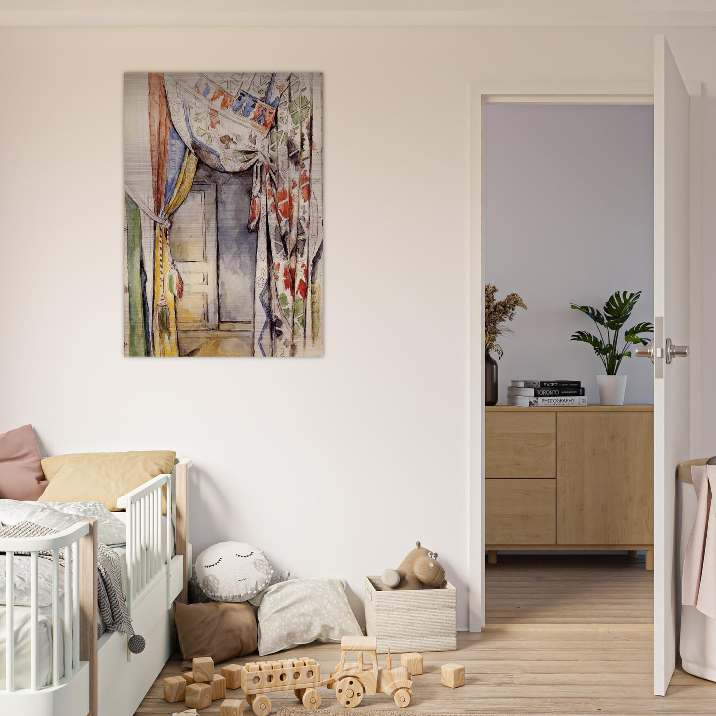 Curtains - Paul Cézanne Brushed Aluminum Print - 70x100 cm / 28x40 inches | Paul Cézanne Aluminum Print | Paul Cézanne Prints