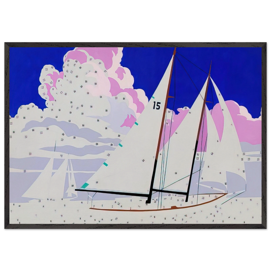 Do It Yourself  Sailboats  - Andy Warhol Framed Art Print – Black Wooden Frame - Default Title - -Framed Art Print
