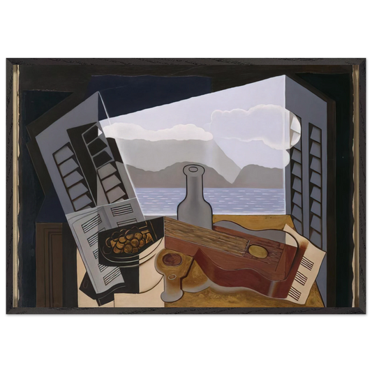 THE OPEN WINDOW 1921 N2 - Juan Gris Framed Art Print – Black Wooden Frame - Default Title - -Framed Art Print