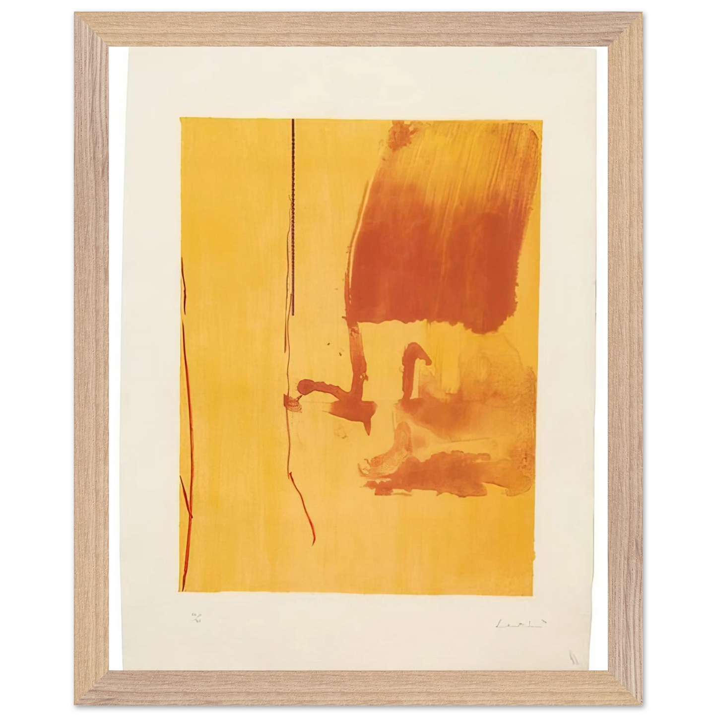 Helen Frankenthaler - Harvest - 1976 Wall art - 50x70 cm / 20x28 inches - Premium Wooden Framed Poster With Fine Art Paper - Black frame
