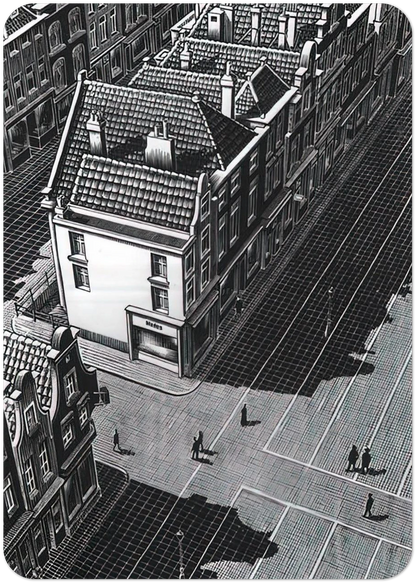 DELFT By MC Escher Pack of 10 Post Cards | MC Escher Post Cards | A6 (10.5 x 14.8 cm) - 4.1 x 5.8 inches