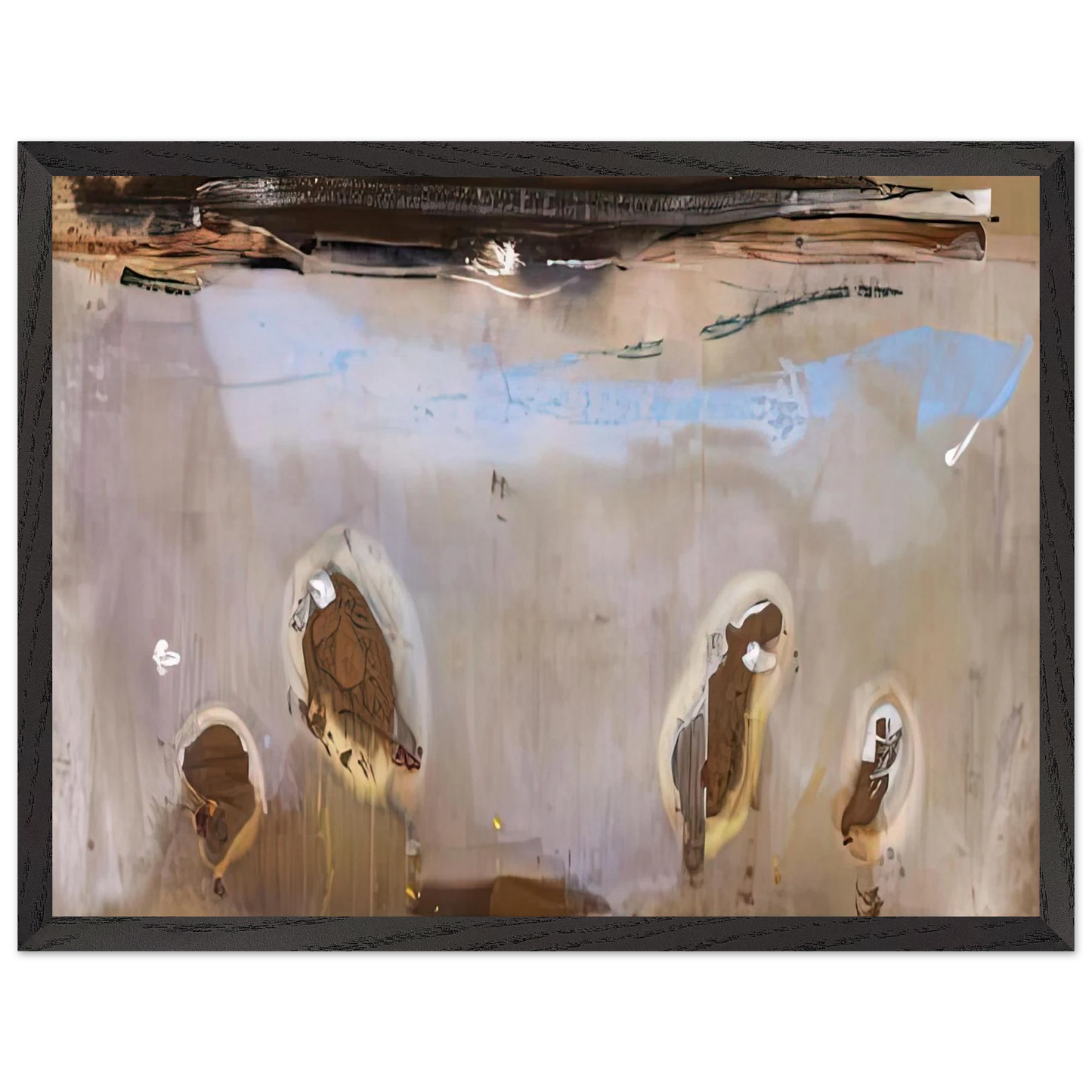 Helen Frankenthaler - Tethys, 1981- Wall Art - 21x29.7 cm / 8x12" - Premium Wooden Framed Poster With Fine Art Paper - Wood frame