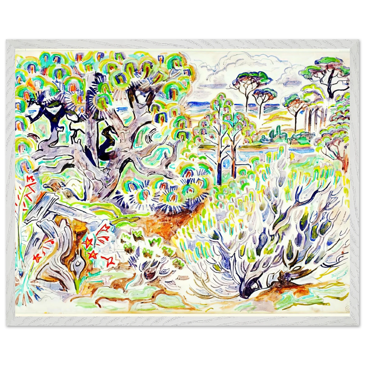 Walter Inglis Anderson - Walter Anderson Wall art - A2 (42 x 59.4  cm) - Premium Wooden Framed Poster With Fine Art Paper - Black frame