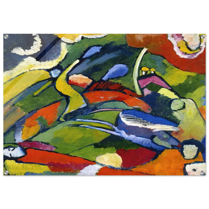 TWO RIDERS AND RECLINING FIGURE - Wassily Kandinsky Acrylic Print - 70x100 cm / 28x40″ inches | Wassily Kandinsky Wall Art | Wassily Kandinsky Prints
