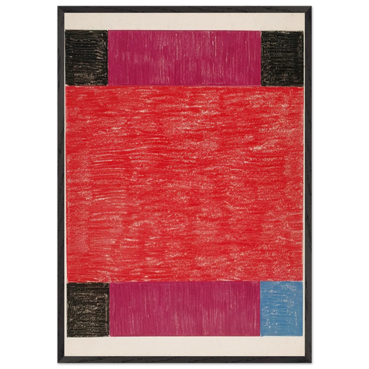 Drawing - 1985 - Lygia Pape Framed Art Print – Black Wooden Frame - Default Title - -Framed Art Print