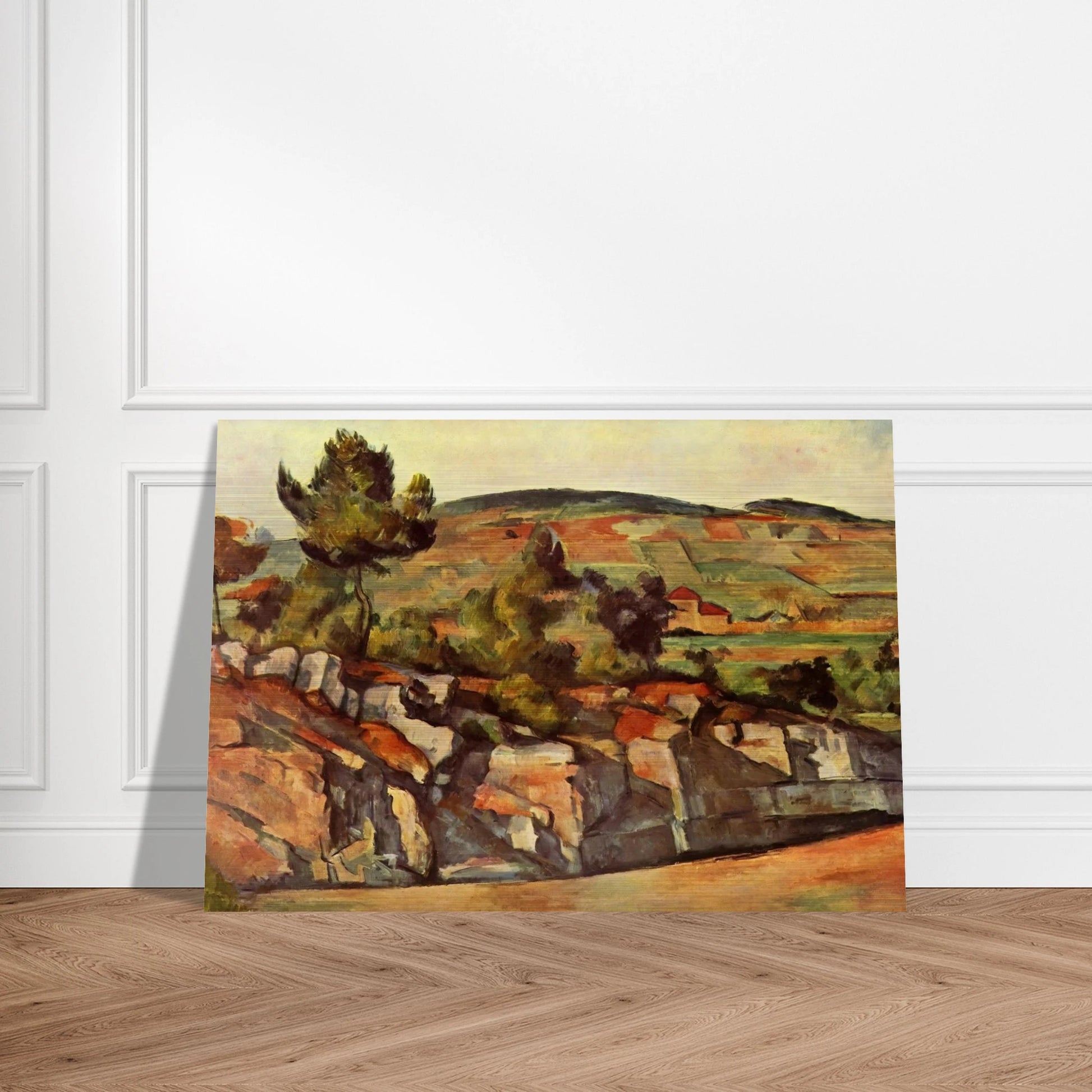 Mountains in Provence - Paul Cézanne Brushed Aluminum Print - 70x100 cm / 28x40 inches | Paul Cézanne Aluminum Print | Paul Cézanne Prints