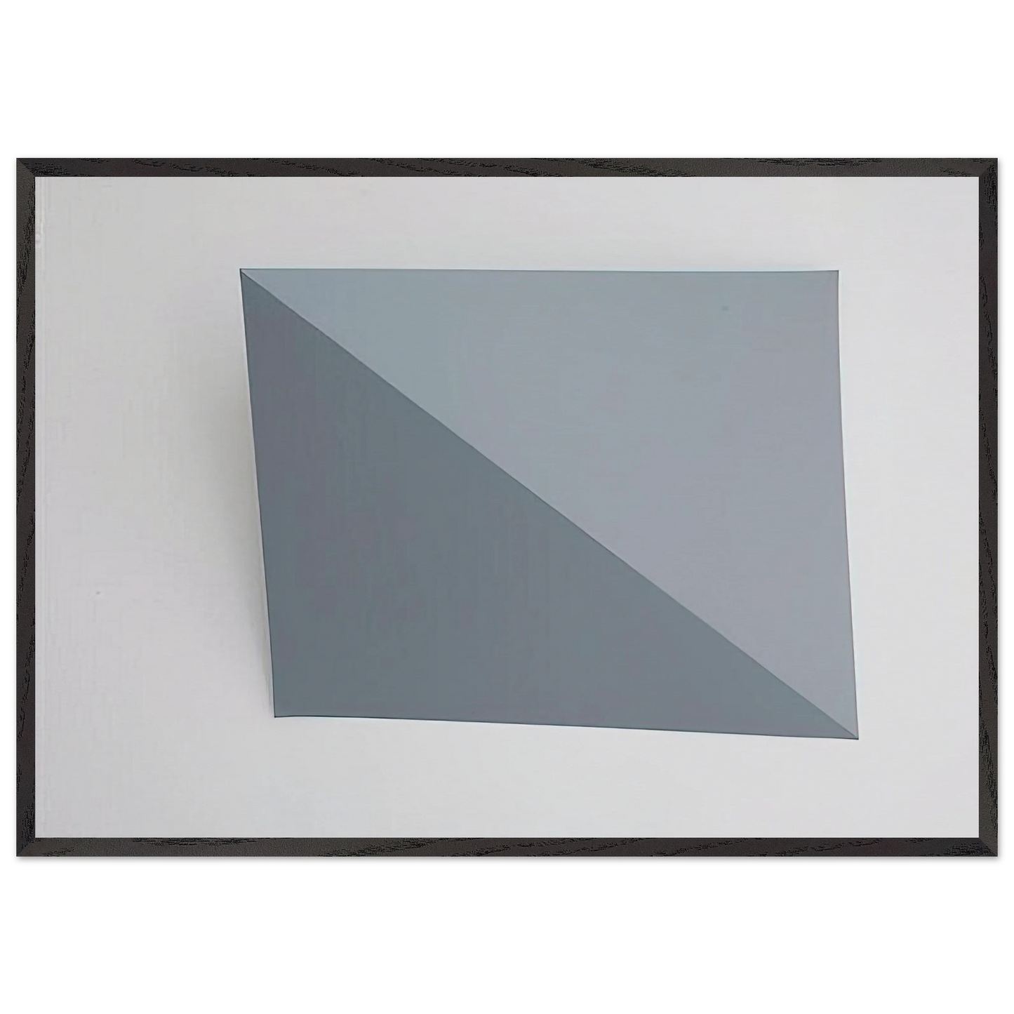 Three-Dimensional Picture diagonal folding - 1966 - Charlotte Posenenske Framed Art Print – Black Wooden Frame - Default Title - -Framed Art Print